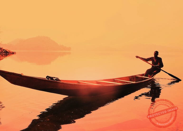 sunset canoe