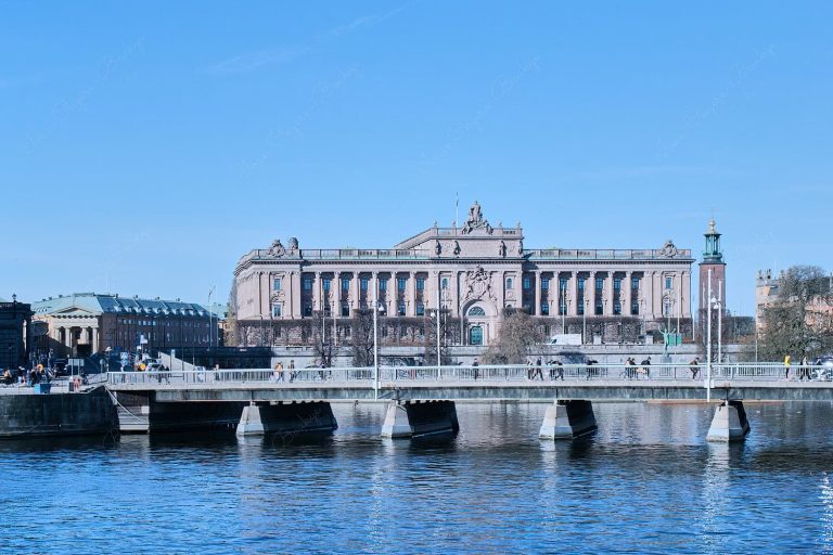 Waterfront view of the Royal Palace, Stockholm, Sweden